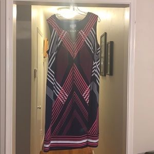 JM collection Navy/Pink dress